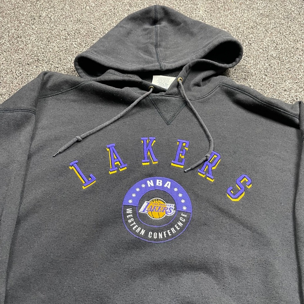 Lee Sport Los Angeles Lakers Hoodie XXL Black NBA Western Conference Embroidered